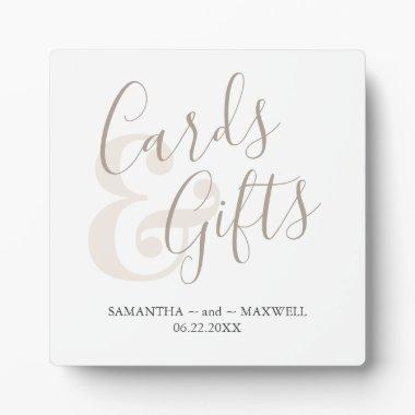 Modern Wedding  & Gifts Sign Plaque