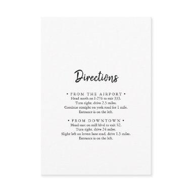 Modern Wedding Directions Enclosure