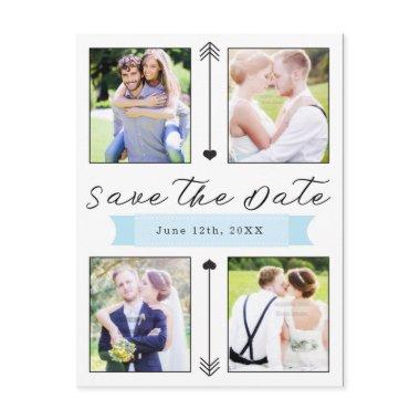 Modern Wedding Engagement 4 Photo Save the Date Post