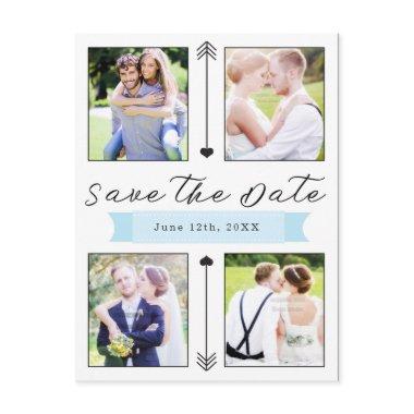 Modern Wedding Engagement 4 Photo Save the Date PostInvitations