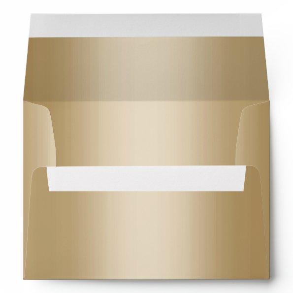 Modern Wedding Faux Gold Foil Envelope