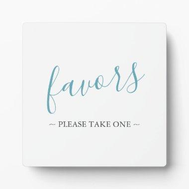 Modern Wedding Favors Sign Plaque