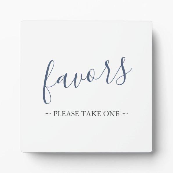 Modern Wedding Favors Sign Plaque