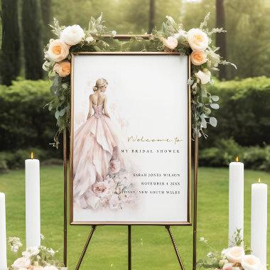 Modern Wedding Gown  Welcome Foam Board