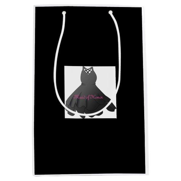 Modern Wedding Party Maid of Honor Dress Gift Bag
