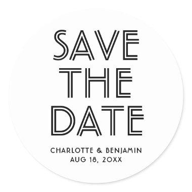 Modern Wedding Save The Date Sticker