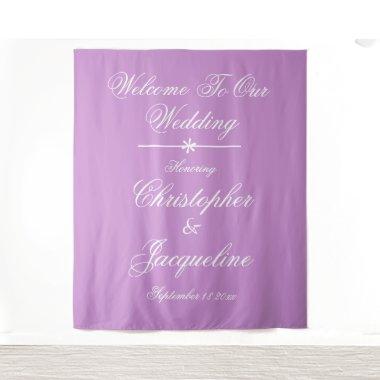 Modern Wedding Script Name Chic Mauve Backdrop