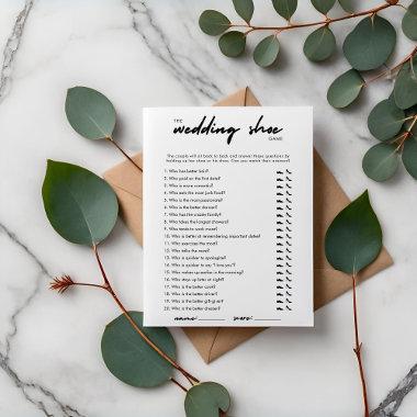 Modern Wedding Shoe Game