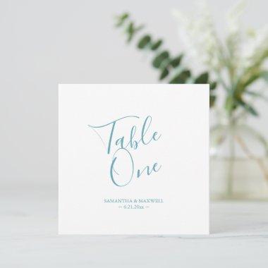 Modern Wedding Table Number