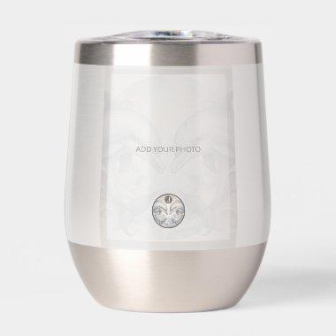 Modern Whimsy Dolphin Add Photos Monogram Tumbler