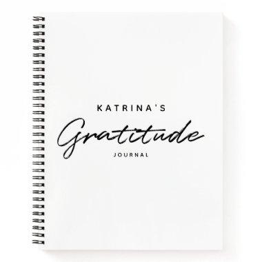 Modern White Black Simple  Gift List Notebook