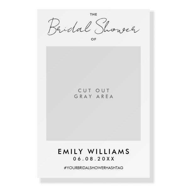 Modern White Prop  Selfie Photo Frame Foam Board