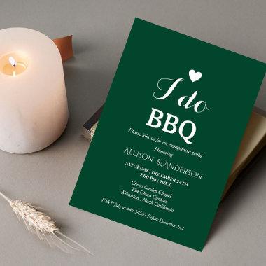 Modern white script i do bbq engagement party