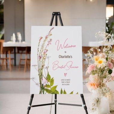Modern wild flowers script  welcome foam board