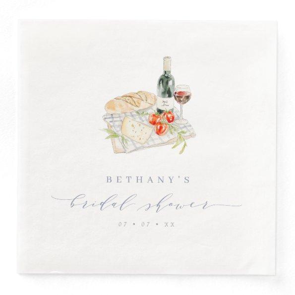 Modern Wine & Cheese Picnic  Paper Dinner Napkins