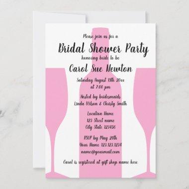 Modern winery vineyard bridal shower party Invitations