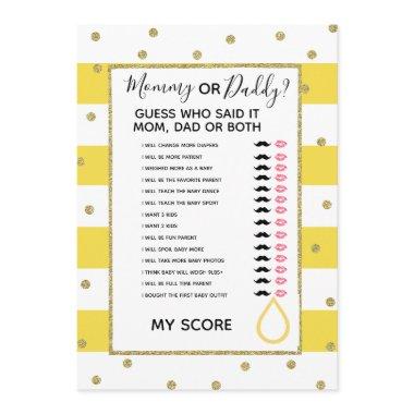 mom or dad know bridal baby shower game Invitations