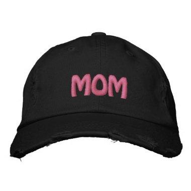 MOM WOW Pink Mother's Day Embroidered Baseball Cap