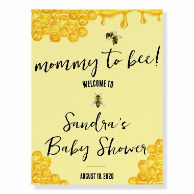 Mommy to Bee! Baby Shower Foam Welcome Sign