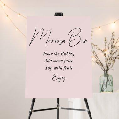 Momosa Bar Bridal Shower Blush Pink Foam Board