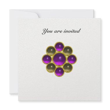 MON amethyst agate white ice Invitations