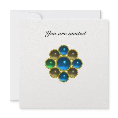 MON sapphire agate white ice Invitations