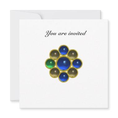 MON sapphire agate white Invitations