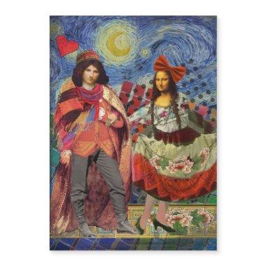 Mona Lisa Romantic Funny Colorful Artwork