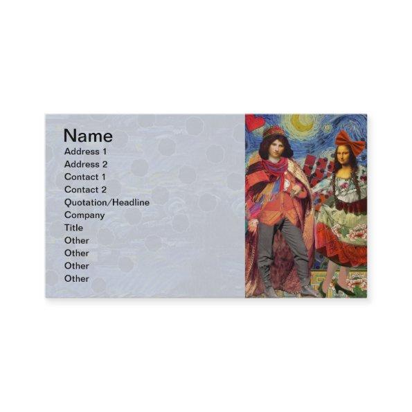 Mona Lisa Romantic Funny Colorful Artwork Business Invitations