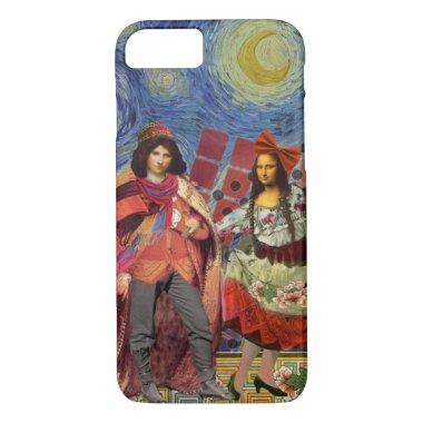 Mona Lisa Romantic Funny Colorful Artwork iPhone 8/7 Case