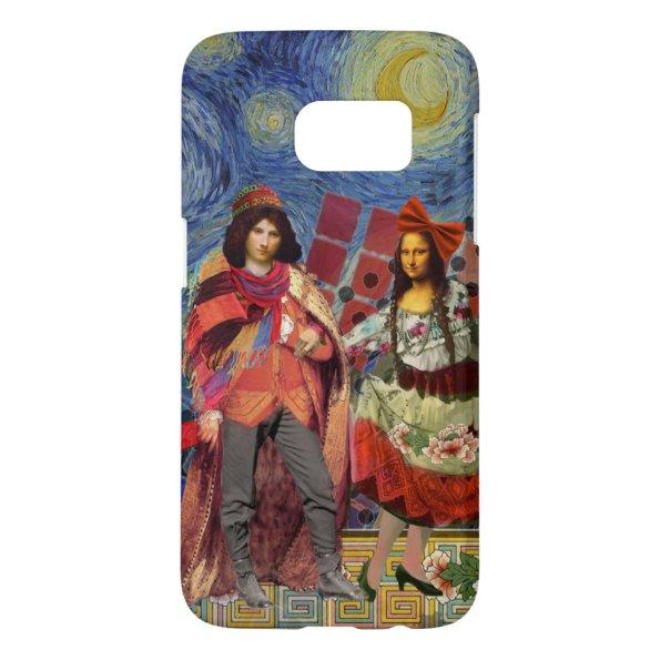 Mona Lisa Romantic Funny Colorful Artwork Samsung Galaxy S7 Case