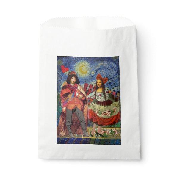 Mona Lisa Romantic Funny Colorful Artwork Favor Bag