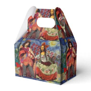 Mona Lisa Romantic Funny Colorful Artwork Favor Boxes