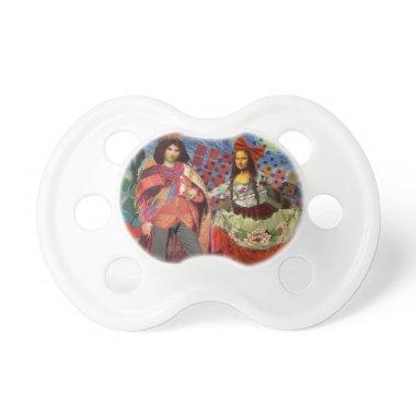 Mona Lisa Romantic Funny Colorful Artwork Pacifier