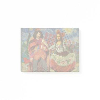 Mona Lisa Romantic Funny Colorful Artwork Post-it Notes