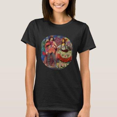 Mona Lisa Romantic Funny Colorful Artwork T-Shirt