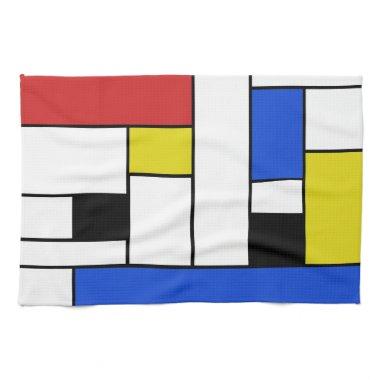 Mondrian Lines Kitchen Towel 16" x 24"