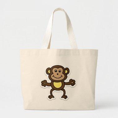 monkey large tote bag