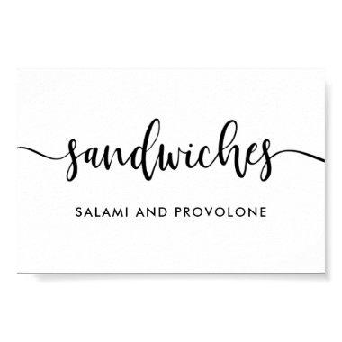 Monochrome Modern Typography Sandwiches Food Sign