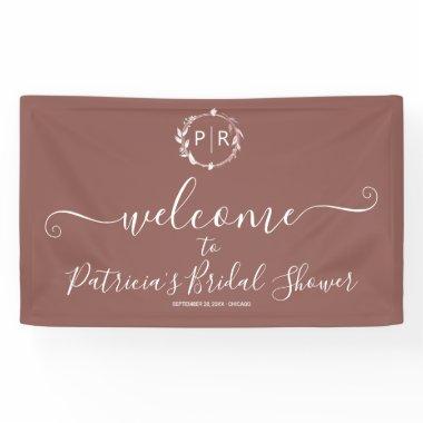 Monogram  Welcome Sign Banner