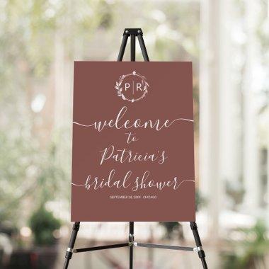 Monogram  Welcome Sign Foam Board