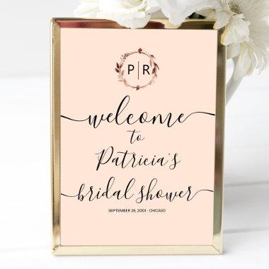 Monogram  Welcome Sign Foam Board
