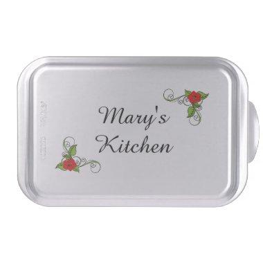 Monogram Cake Pan with Flowers