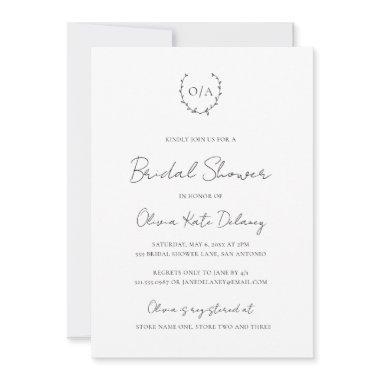 Monogram Classic Black White Elegant