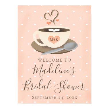 Monogram Coffee Cup  Welcome Sign