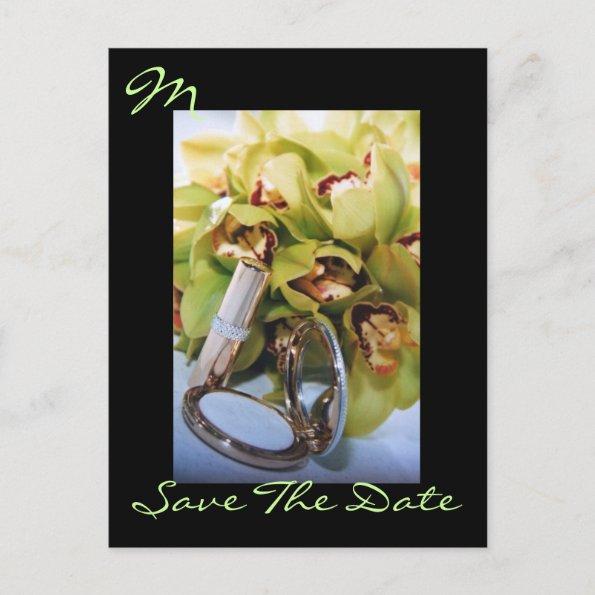 Monogram Elegant Orchid Save The Date PostInvitations
