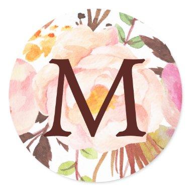 Monogram Envelope Seals Antique Rose