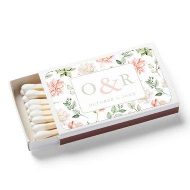 Monogram Floral Garden Wedding Favor Matches