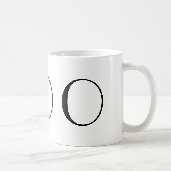 Monogram Initial O Black & White Modern Coffee Mug