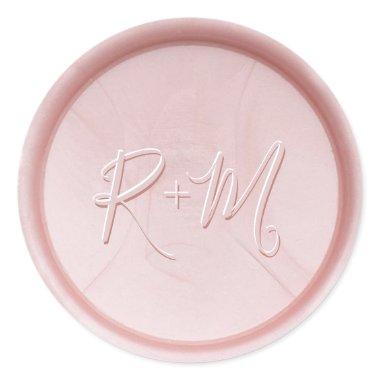 Monogram Initial Pearl Pink Wax Seal Sticker